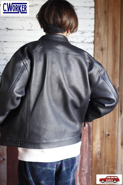 C-WORKS」by 「Fine Creek Leathers」 Shoulder Deerskin Jacket ”Ban 