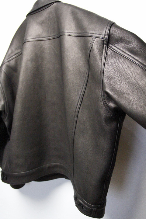 C-WORKS」by 「Fine Creek Leathers」 Shoulder Deerskin Jacket ”Ban Field Deer” シーワークス  ファインクリーク ショルダー ディアスキン ジャケット 3rd Type CWJK012 [ブラック]