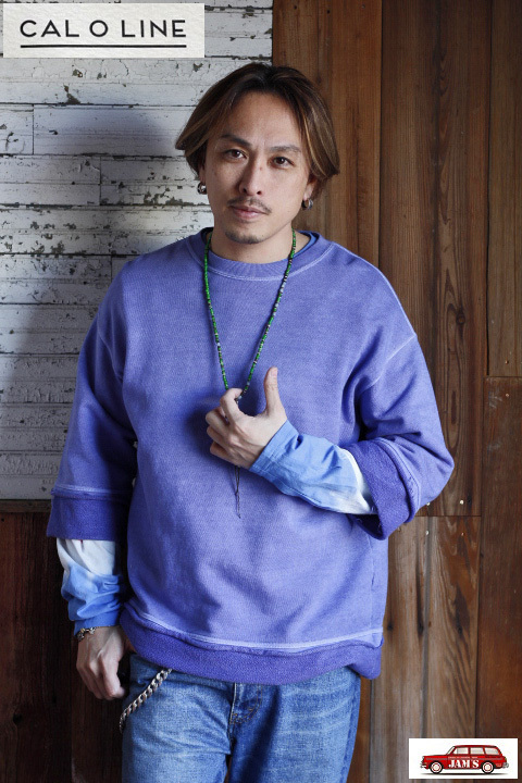 CAL O LINE」×「YUKI D.Y.E」TIE DIE FOOTBALL L/S Tee キャルオー