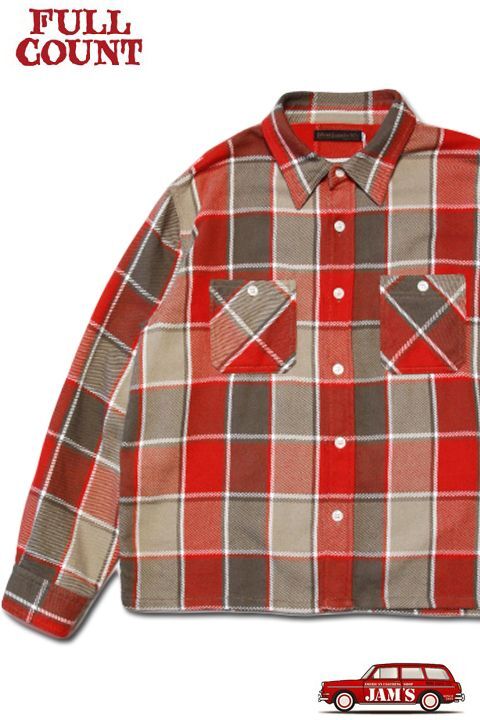 FULLCOUNT」Original Check Cotton Flannel Square Shirts 