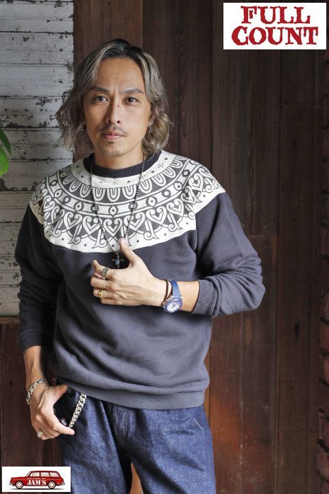 FULLCOUNT」Tribal Pattern Sweatshirts フルカウント トライバル