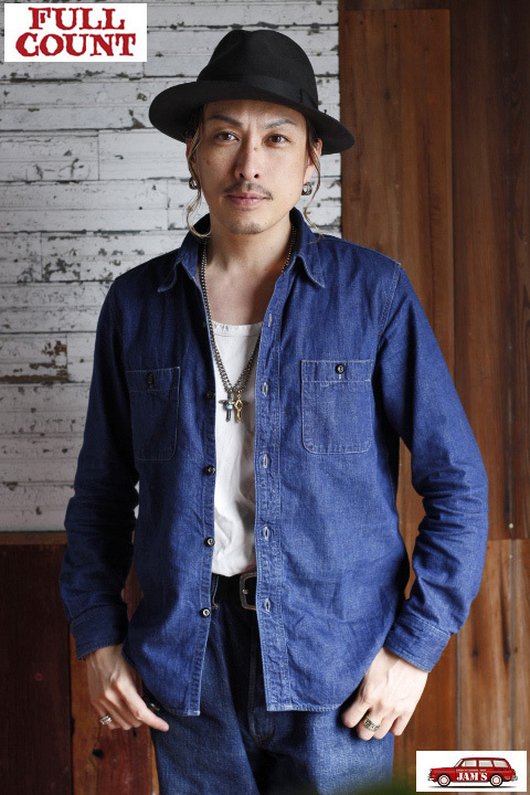 FULLCOUNT」 Denim Work Shirt 8oz フルカウント デニム ワーク FULLCOUNT」 Denim Work Shirt 8oz フルカウント デニム ワーク