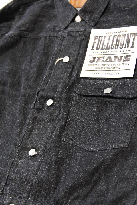 FULLCOUNT」 Type 1st 2107BKSS Black Denim Jacket 11.5oz