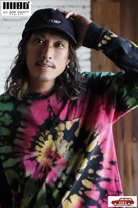 ILL180°」×「D.Y.E.」TIE DYE LONG SLEEVE Tee イルワンエイティ